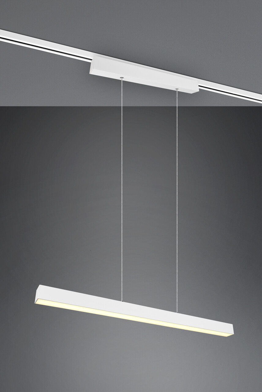 Lustra Paros, TRIO, 90x5x180 cm, 29W, 1x SMD, metal, alb mat - imagine 7